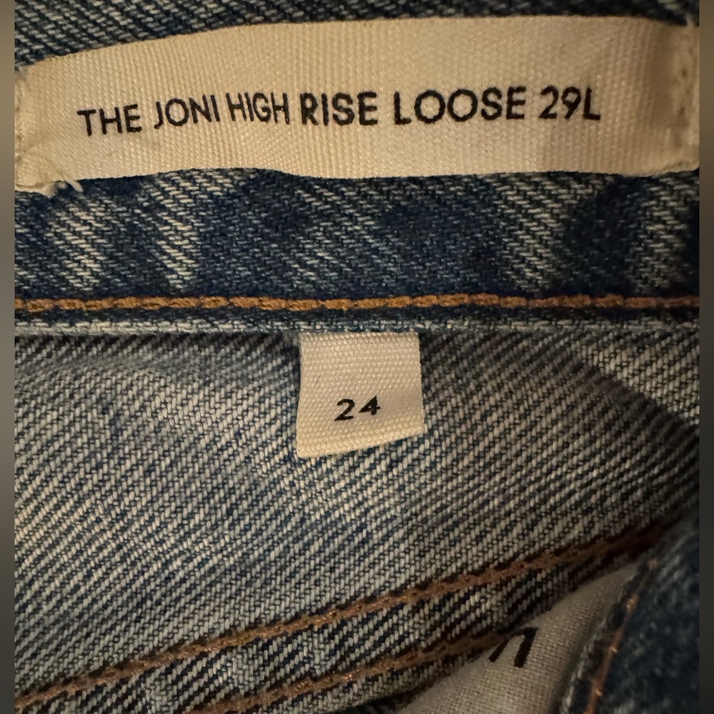 Denim Forum Joni High Rise Loose 29L inseam 28”| Aritzia | US 24 | 100%Cotton - Picture 4 of 16
